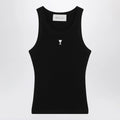 Ami Paris Black Ami De Coeur tank top