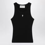 Ami Paris Black Ami De Coeur tank top