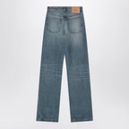 Ami Paris Wide-leg jeans in washed indigo denim
