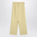Ami Paris Wide lime-coloured wool trousers