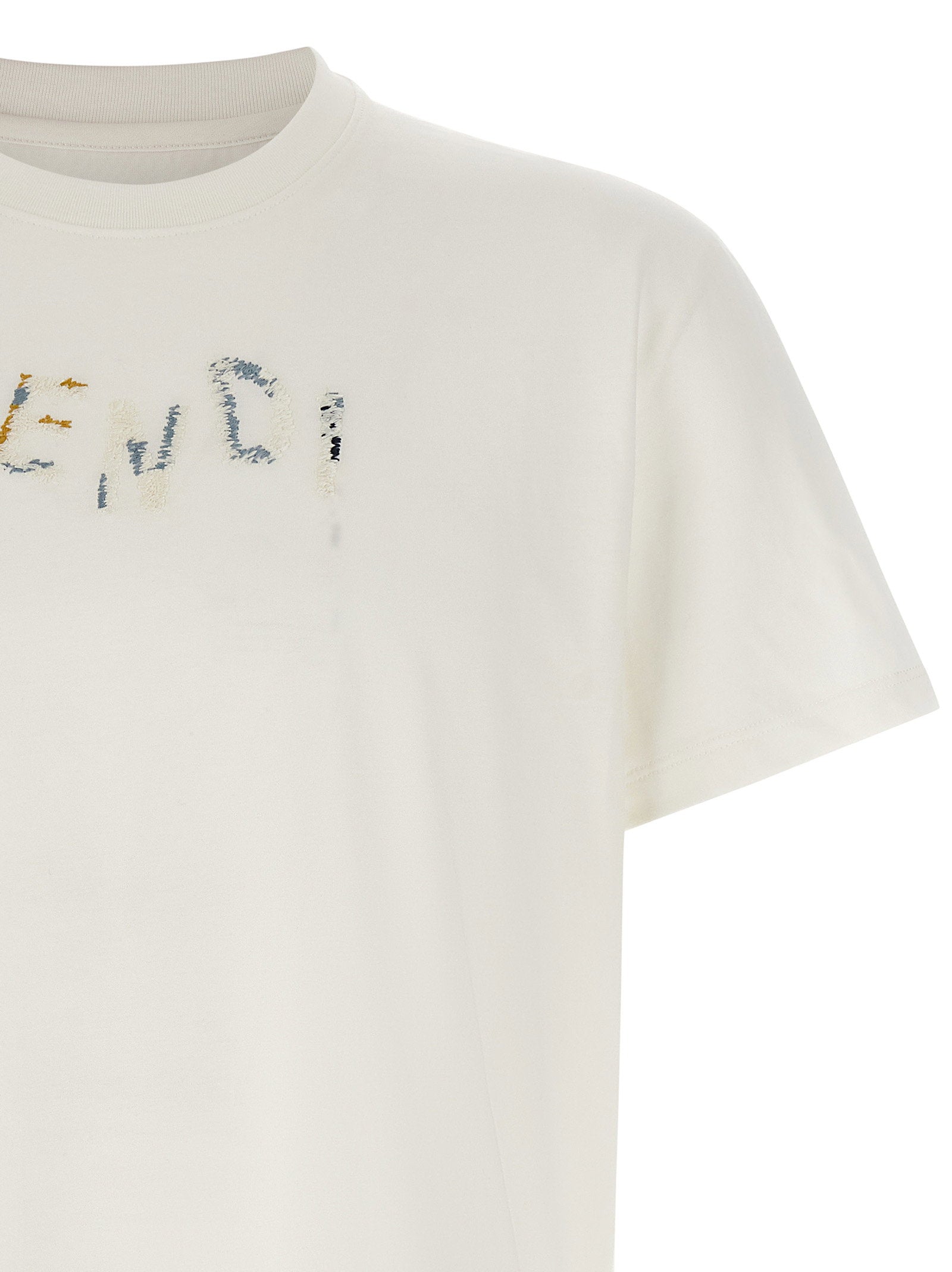 Fendi Logo Embroidery T-shirt