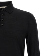 Fendi Yellow Stitching Polo Shirt With Visible Thread