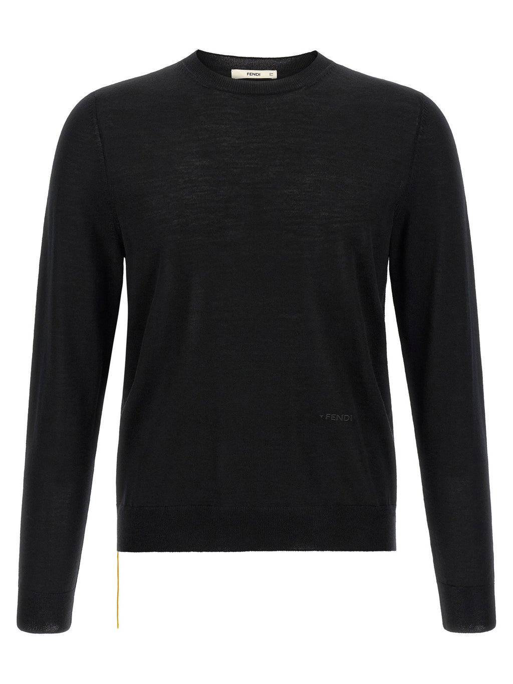 Fendi Yellow Stitching Sweater With Visible Thread