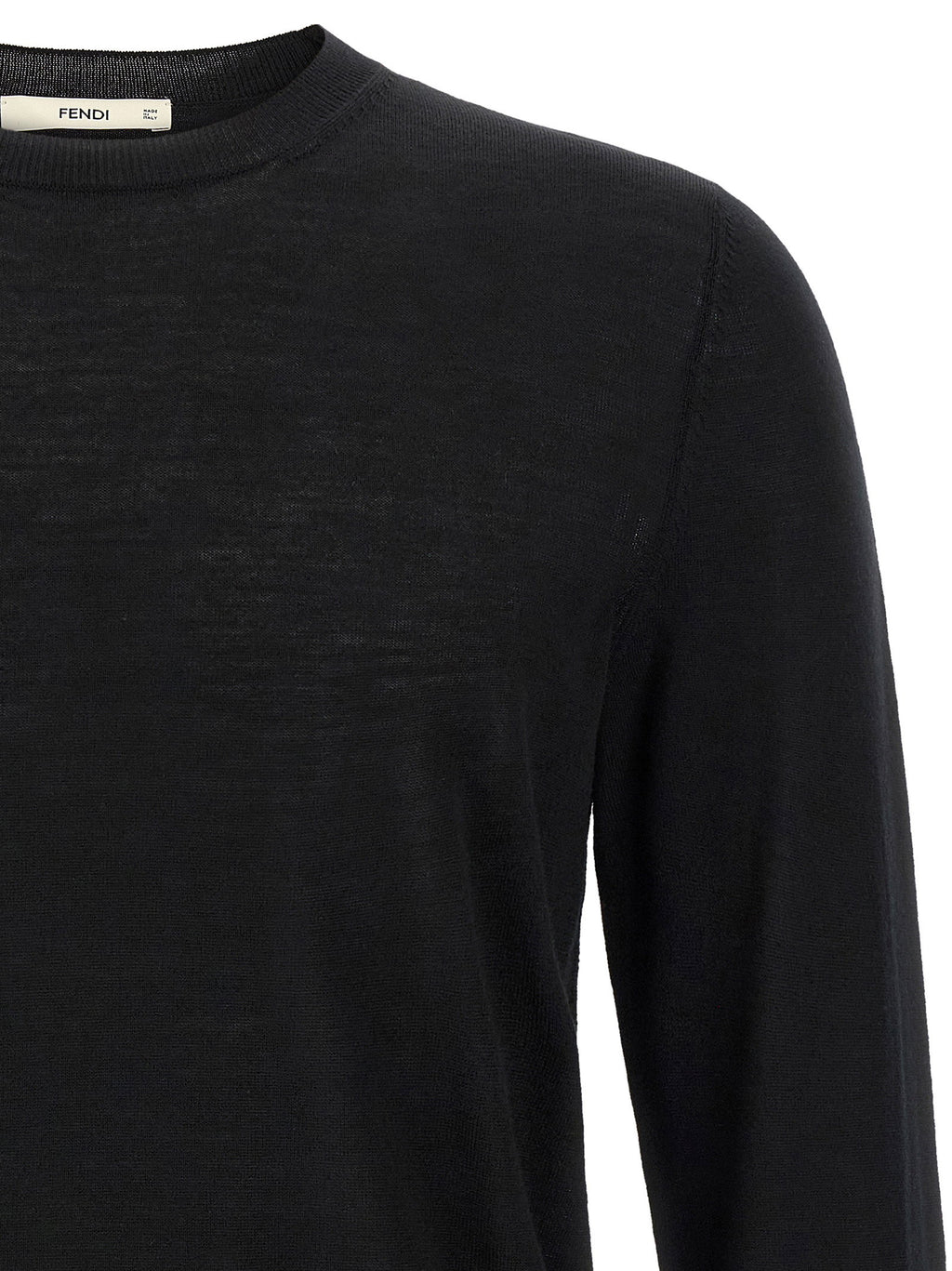 Fendi Yellow Stitching Sweater With Visible Thread