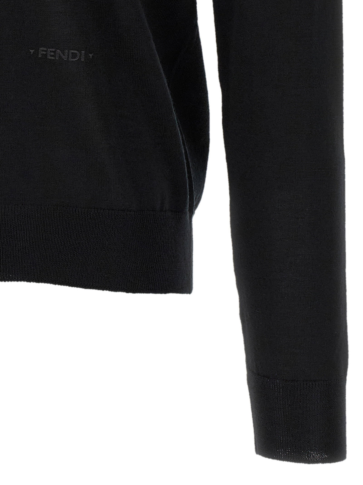 Fendi Yellow Stitching Sweater With Visible Thread