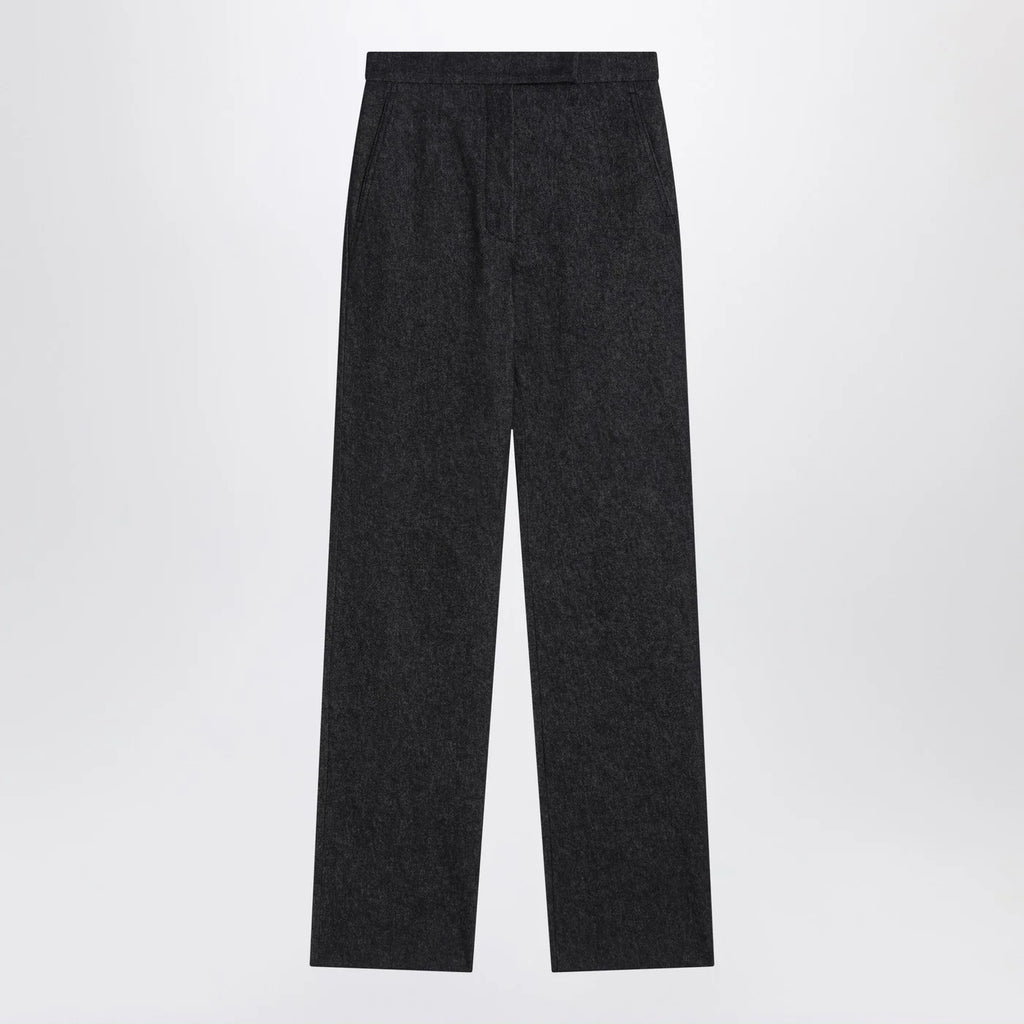 Max Mara Midnight blue trousers in cotton denim effect