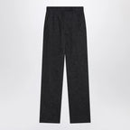 Max Mara Midnight blue trousers in cotton denim effect