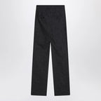 Max Mara Midnight blue trousers in cotton denim effect