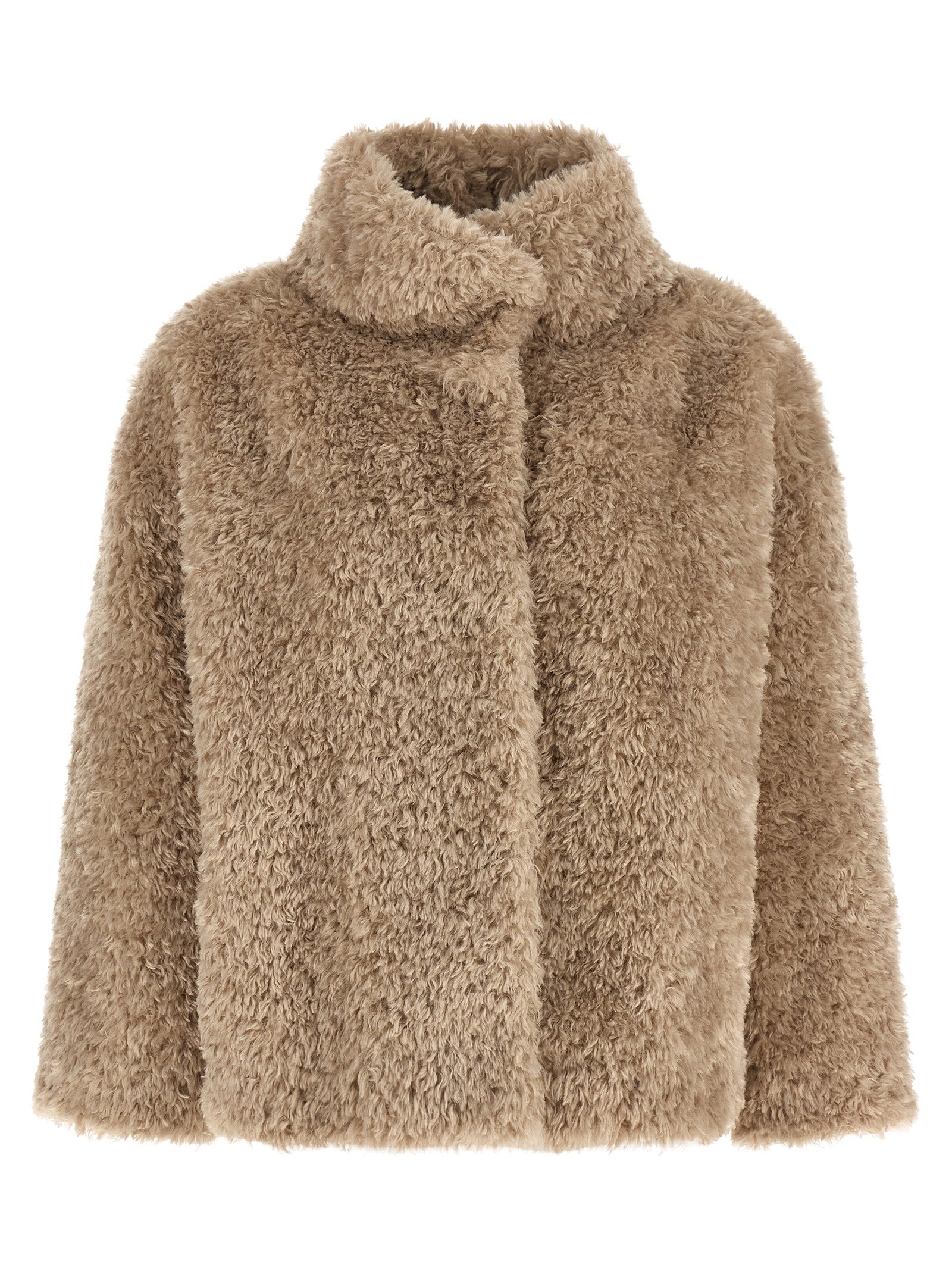Herno Curled Shearling Effect Coat