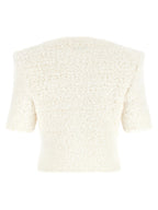 Balmain Cardigan Tweed Plumetis