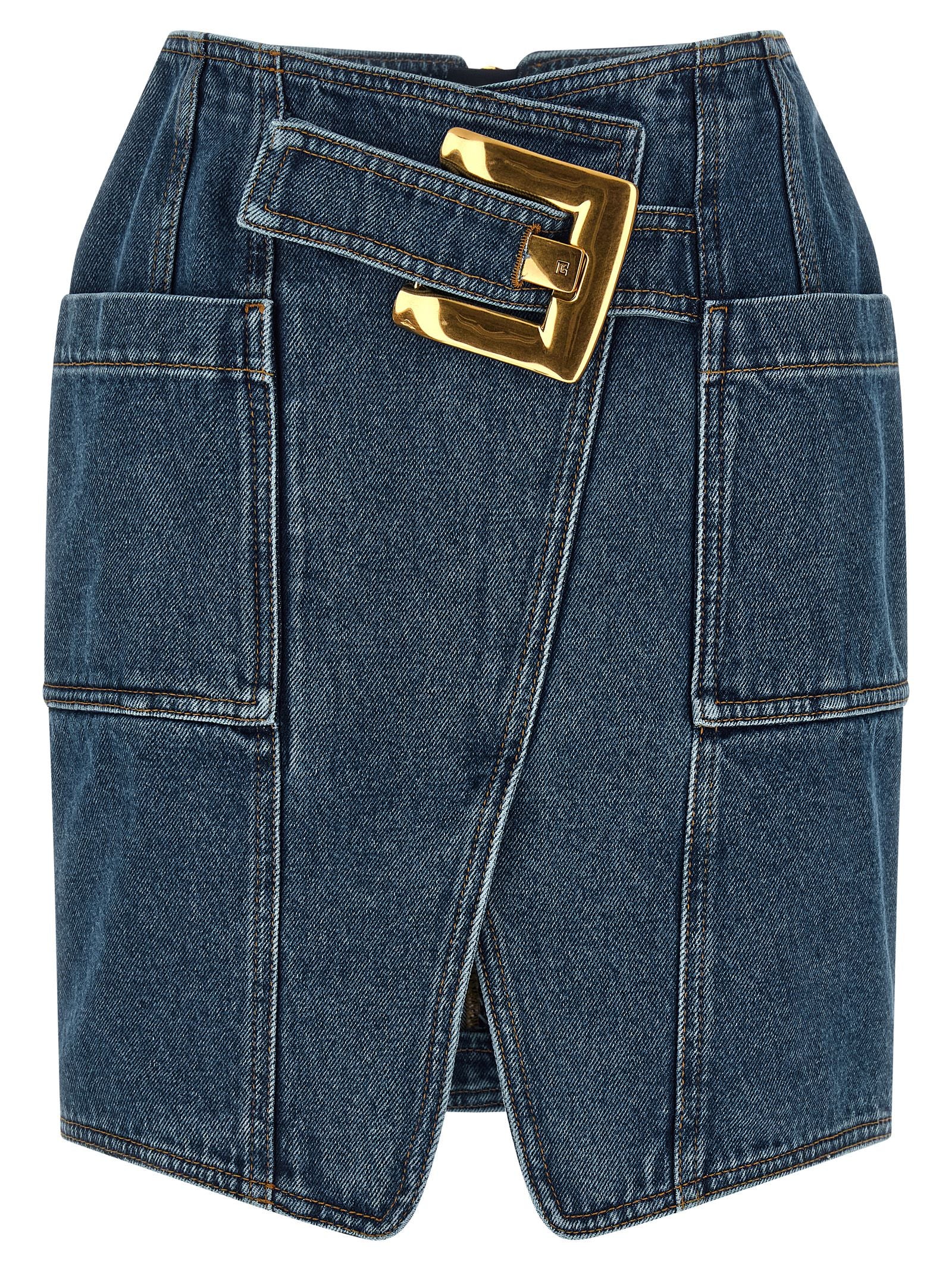 Balmain Belted Skirt