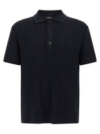 Balmain Monogram Knit Polo Shirt