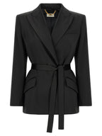 Elisabetta Franchi Stretch Satin Blazer