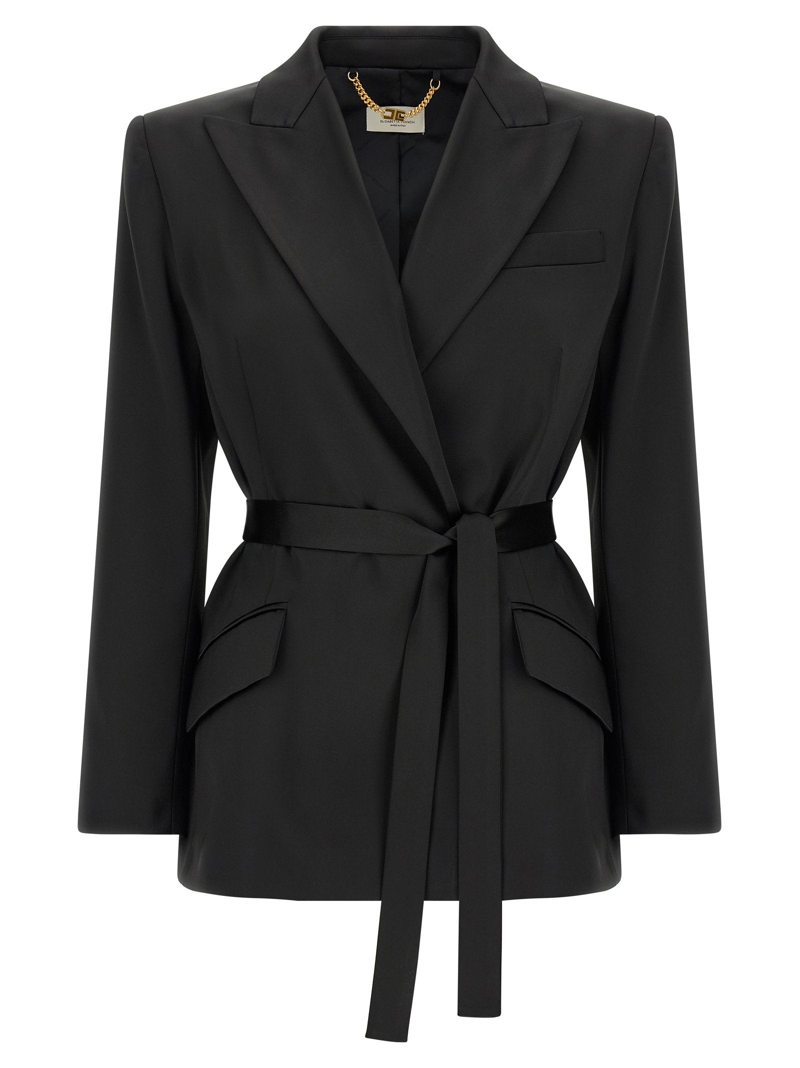 Elisabetta Franchi Stretch Satin Blazer