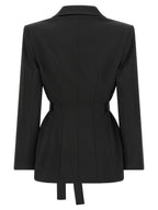 Elisabetta Franchi Stretch Satin Blazer
