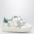Golden Goose Old School sneakers in white leather with astronaut detail