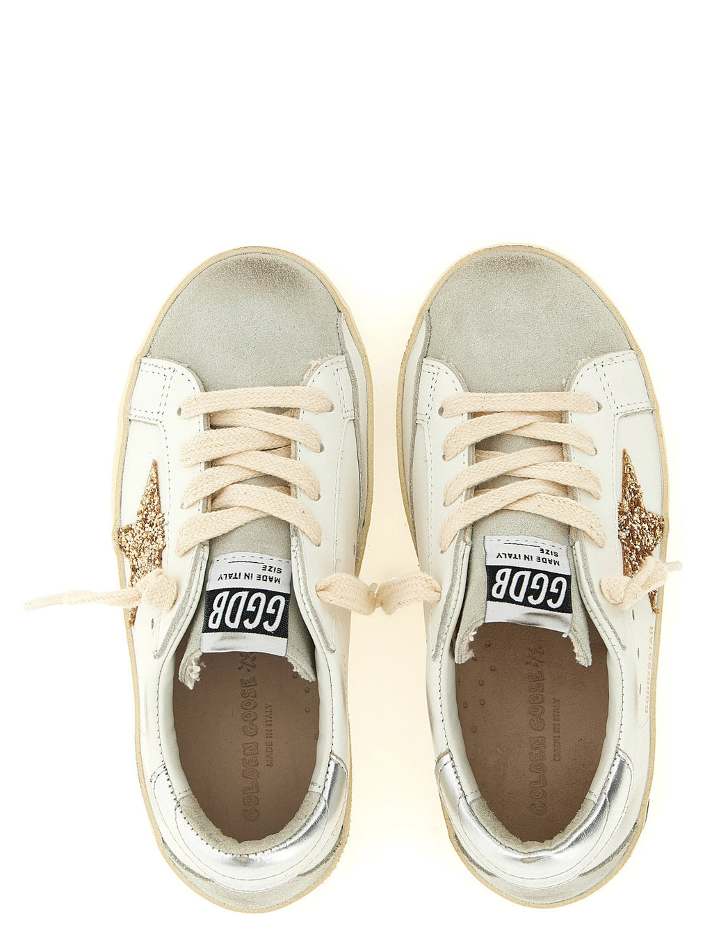 Golden Goose Super-star Sneakers With Glitter Detail