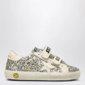 Golden Goose Old School Sneakers in platinum/cream glitter