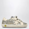 Golden Goose Old School Sneakers in platinum/cream glitter