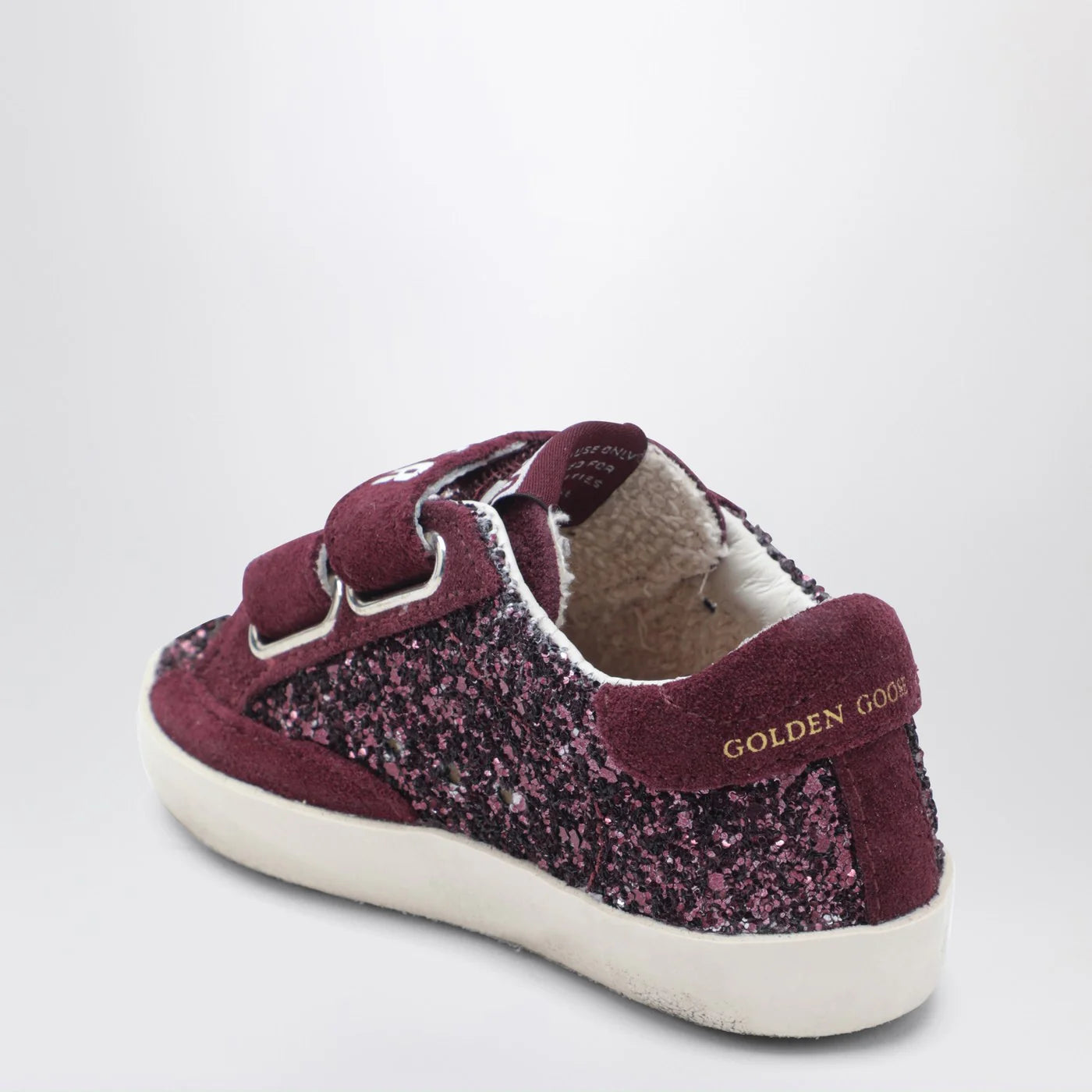 Golden Goose Old School Sneakers in burgundy glitter
