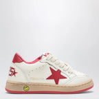 Golden Goose Ball Star sneakers in white/red