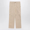 Golden Goose Beige trousers with splatter details