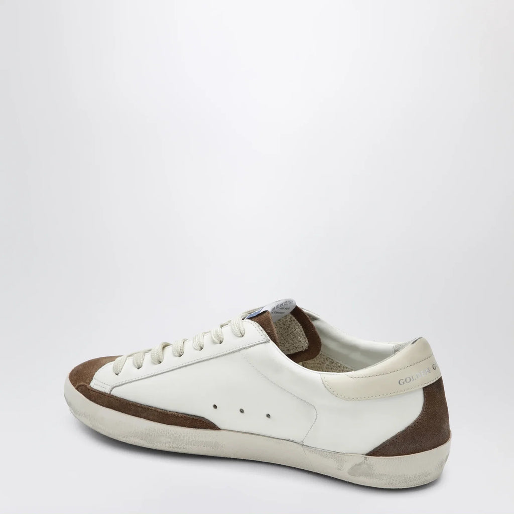 Golden Goose Super-Star sneakers in white/brown/denim blue/cream
