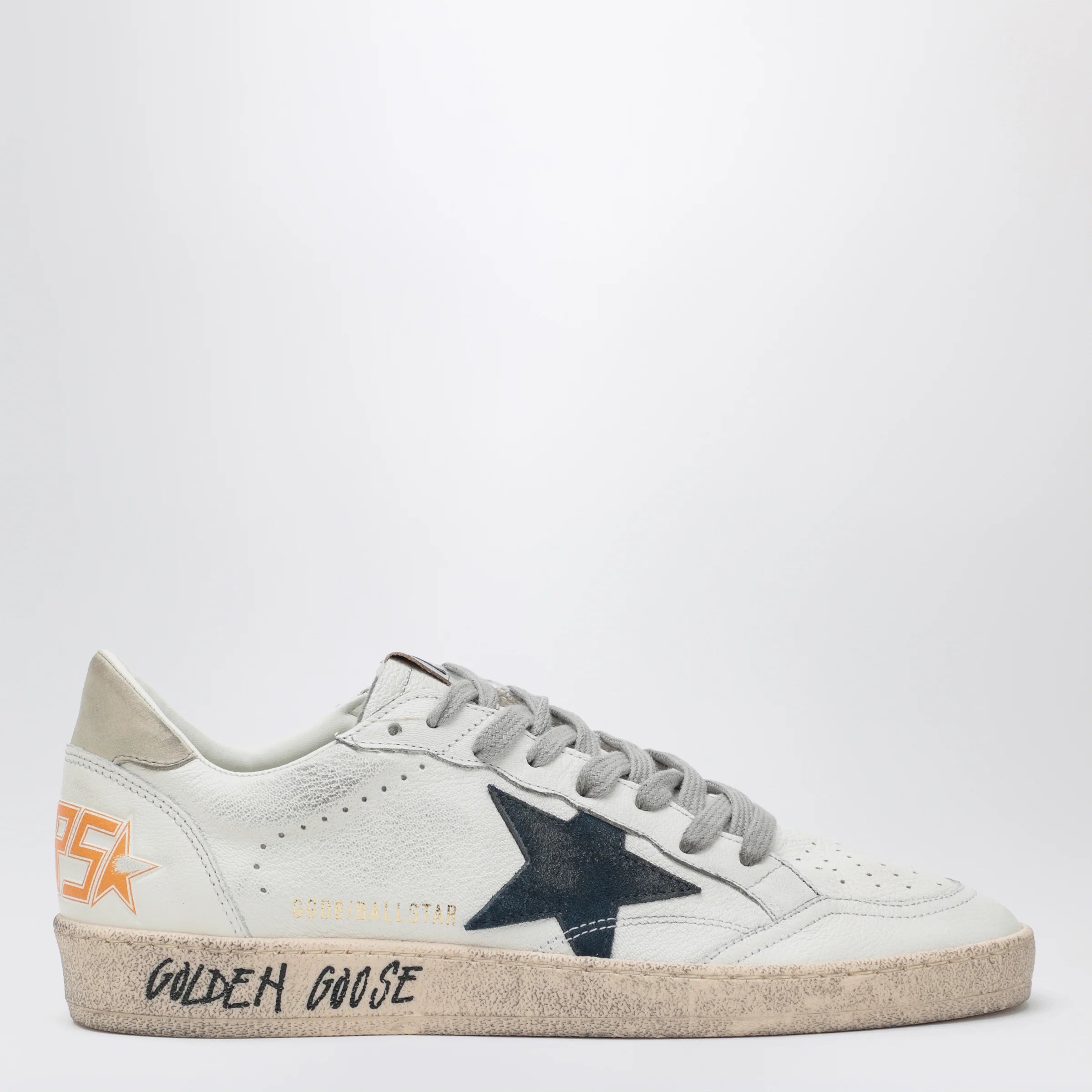 Golden Goose Ball Star Sneakers in white/blue/ice