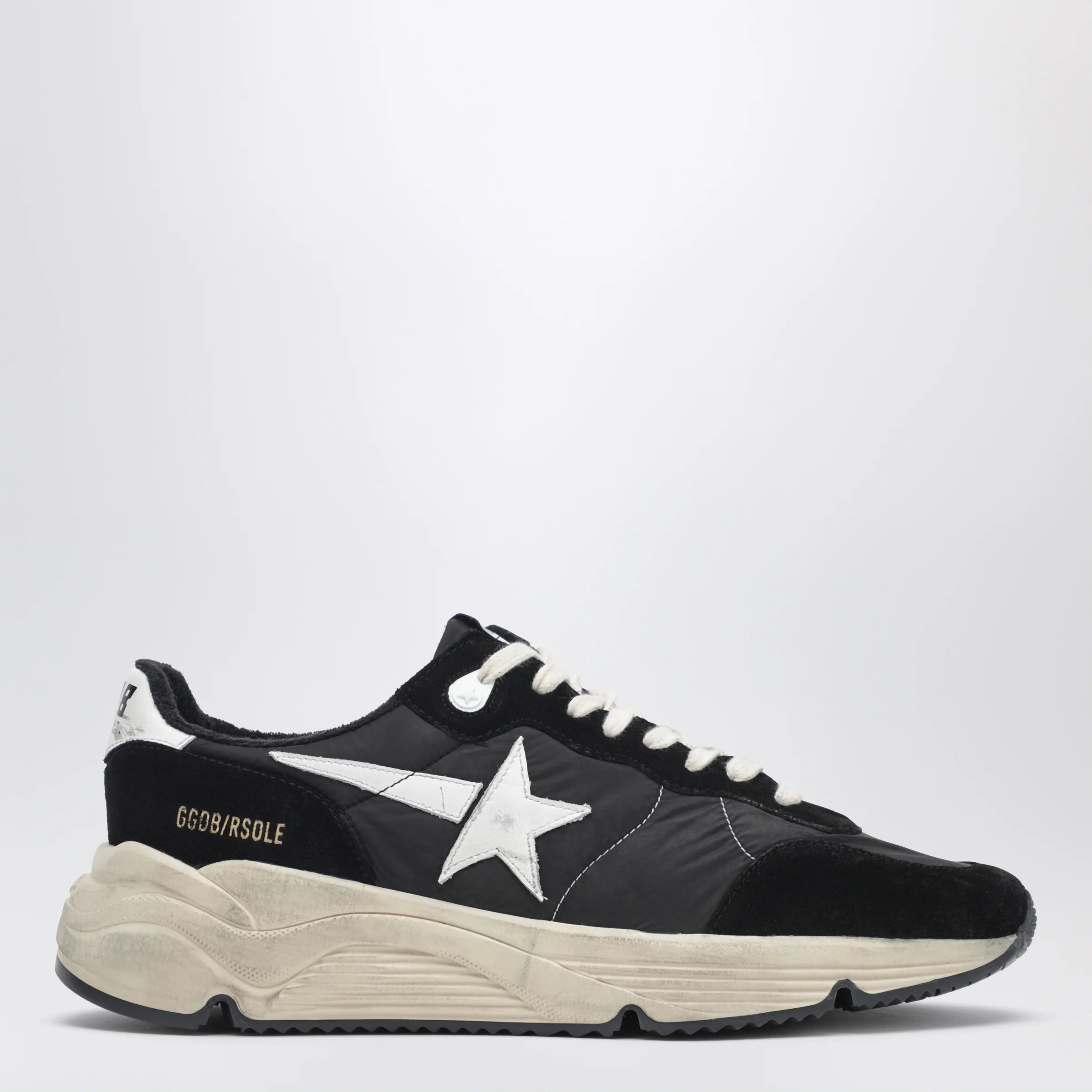 Golden Goose Running Sole Sneakers black/white
