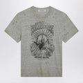 Golden Goose Grey vintage-effect T-shirt with print