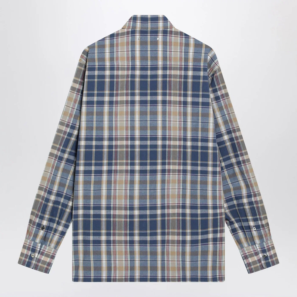 Golden Goose Indigo blue checked shirt