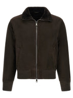 Giorgio Brato Suede Bomber Jacket
