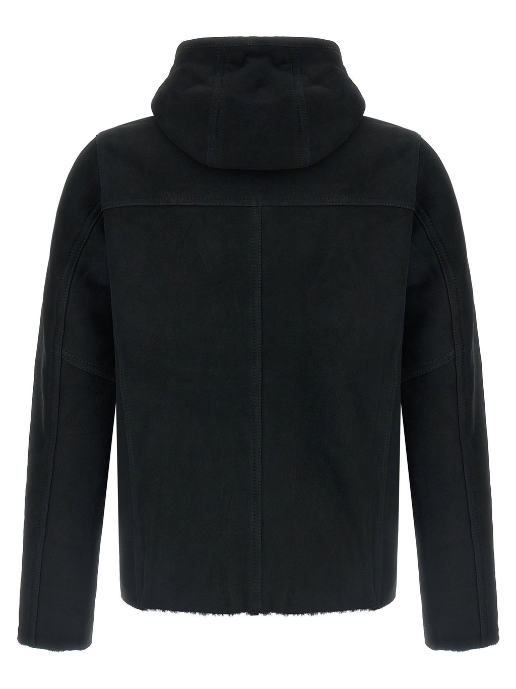 Giorgio Brato Velour Leather Hoodie