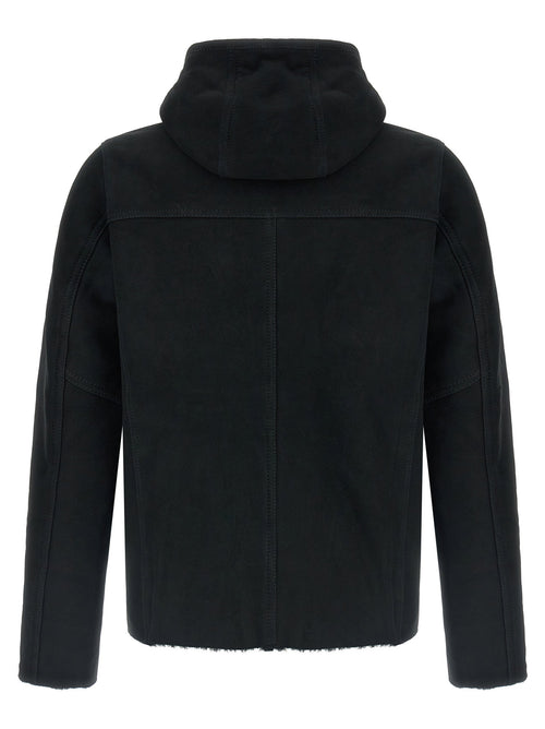 Giorgio Brato Velour Leather Hoodie