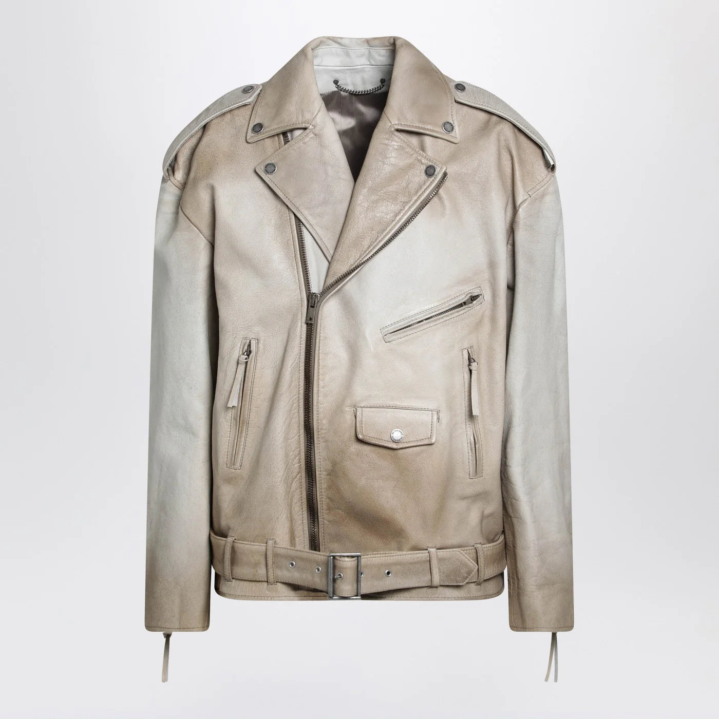 Golden Goose Beige leather Phoebe jacket
