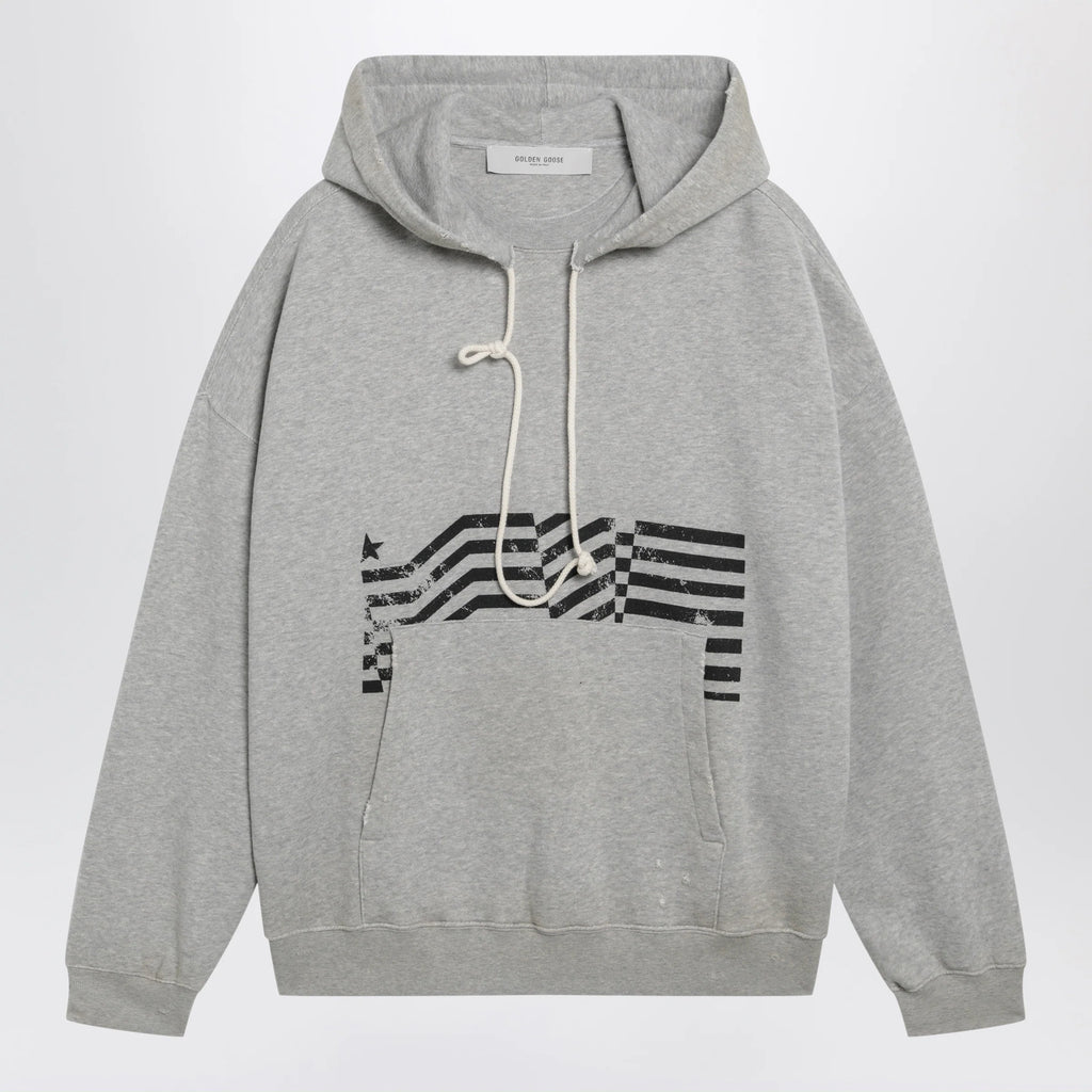 Golden Goose Journey sweatshirt with vintage-effect print in grey