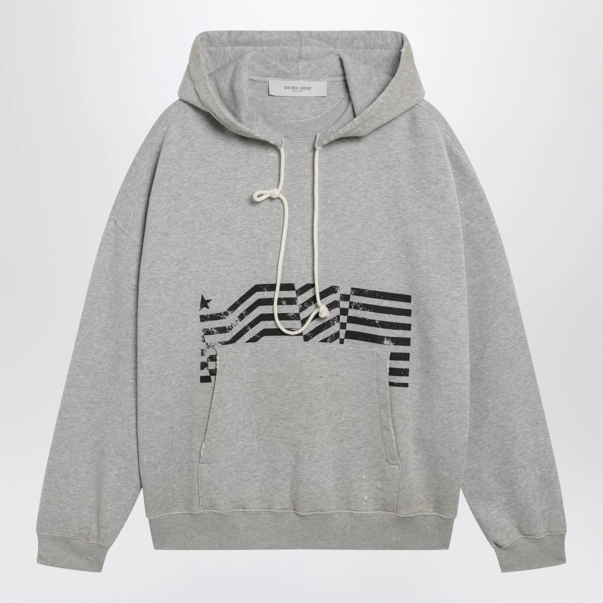 Golden Goose Journey sweatshirt with vintage-effect print in grey