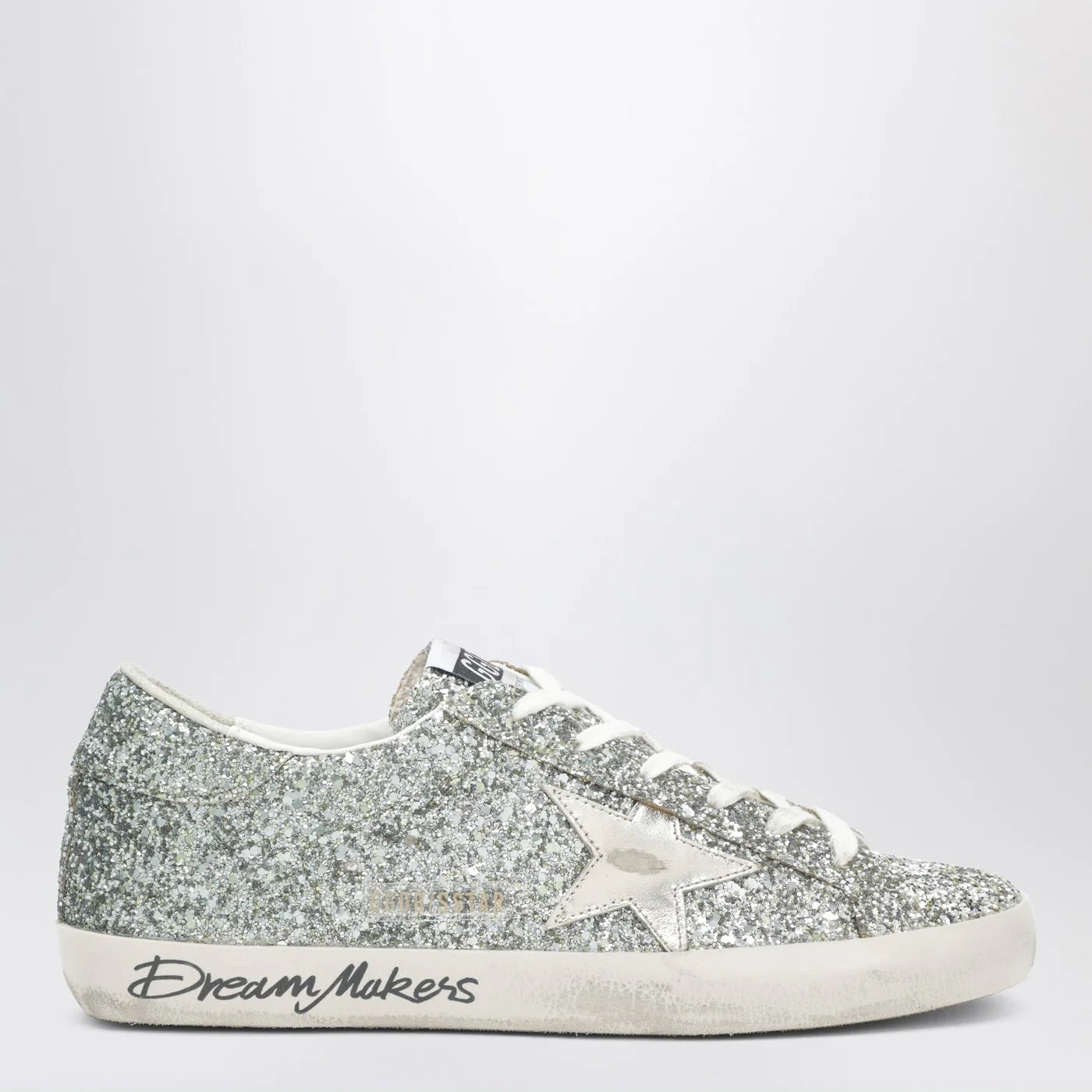 Golden Goose Super-Star Sneakers in silver glitter with dégradé effect
