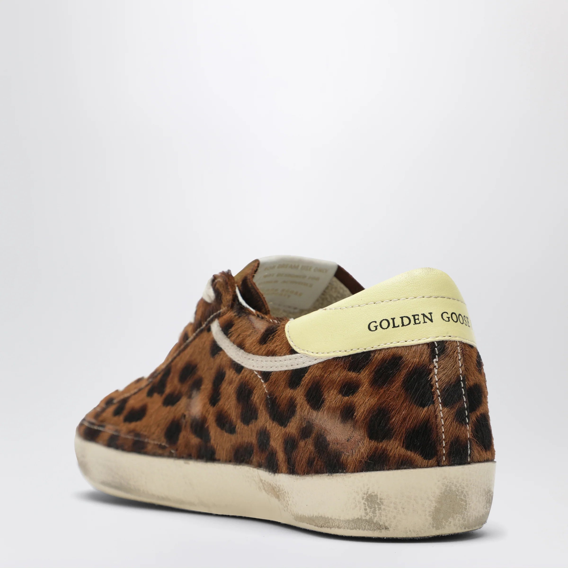 Golden Goose Super-star Sneakers in leopard-print pony hair
