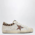 Golden Goose White and beige Super-Star sneakers with pony hair details