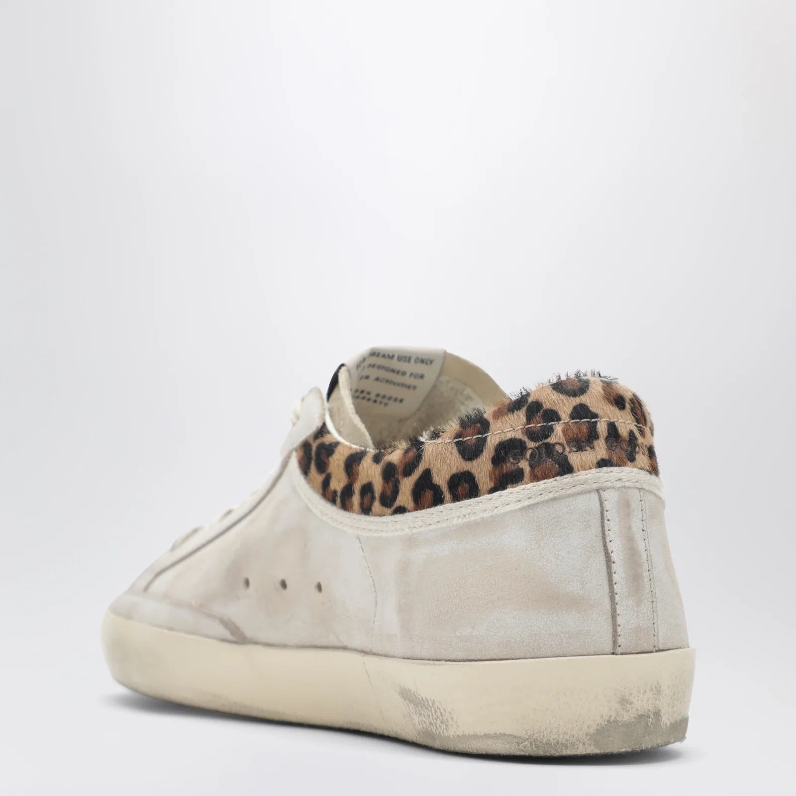 Golden Goose White and beige Super-Star sneakers with pony hair details
