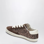 Golden Goose Super-Star sneakers in brown/cream glitter