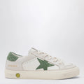 Golden Goose White/beige leather and green suede Super-Star Sneakers