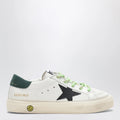 Golden Goose May sneakers in white/black/green leather