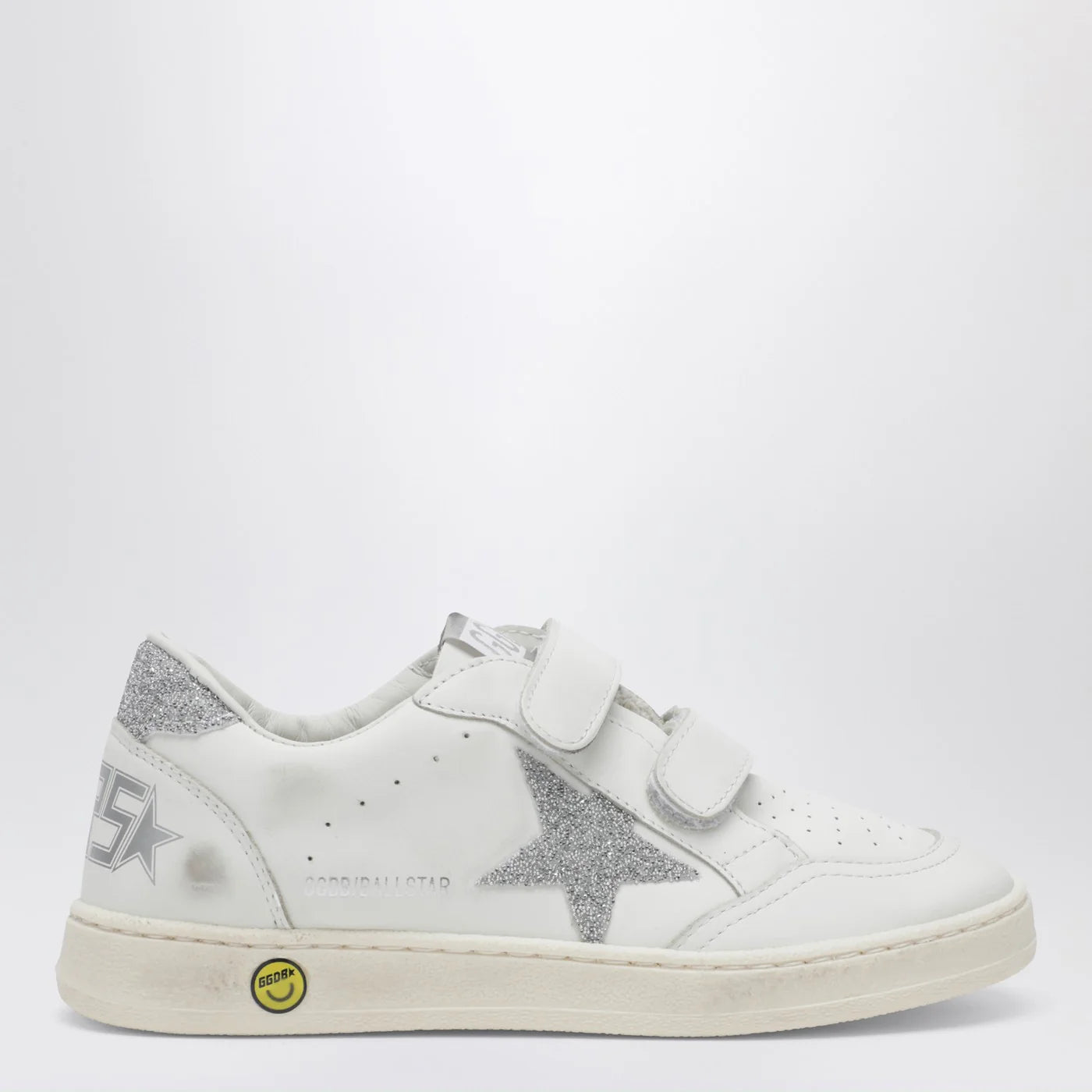 Golden Goose Ball Star Sneakers in white/crystal