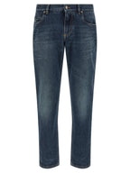 Dolce & Gabbana Logo Embroidery Jeans