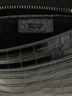 Tom Ford Croc Print Leather Clutch Bag