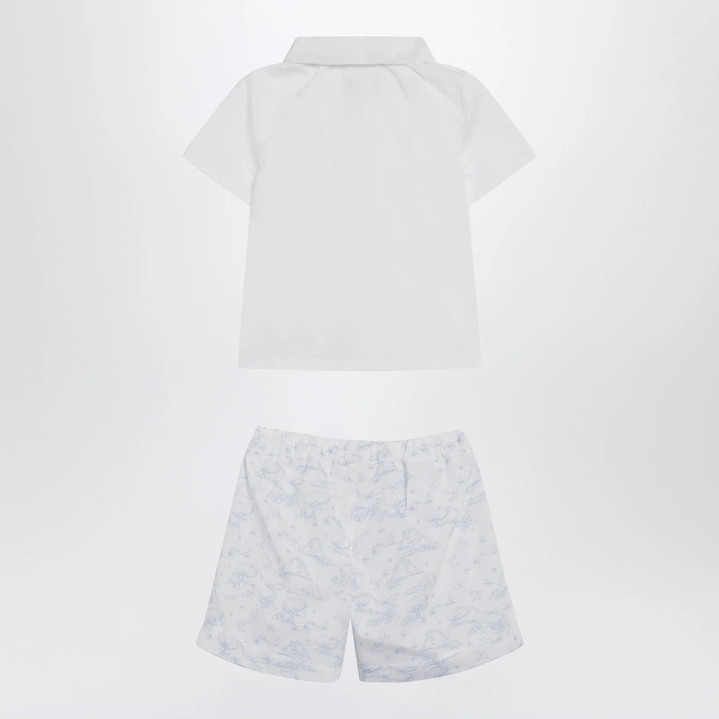 Givenchy White/light blue cotton two-piece set