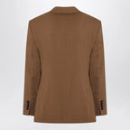 Ami Paris Hazelnut single-breasted wool jacket
