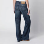 Haikure Korea jeans in washed dark blue denim
